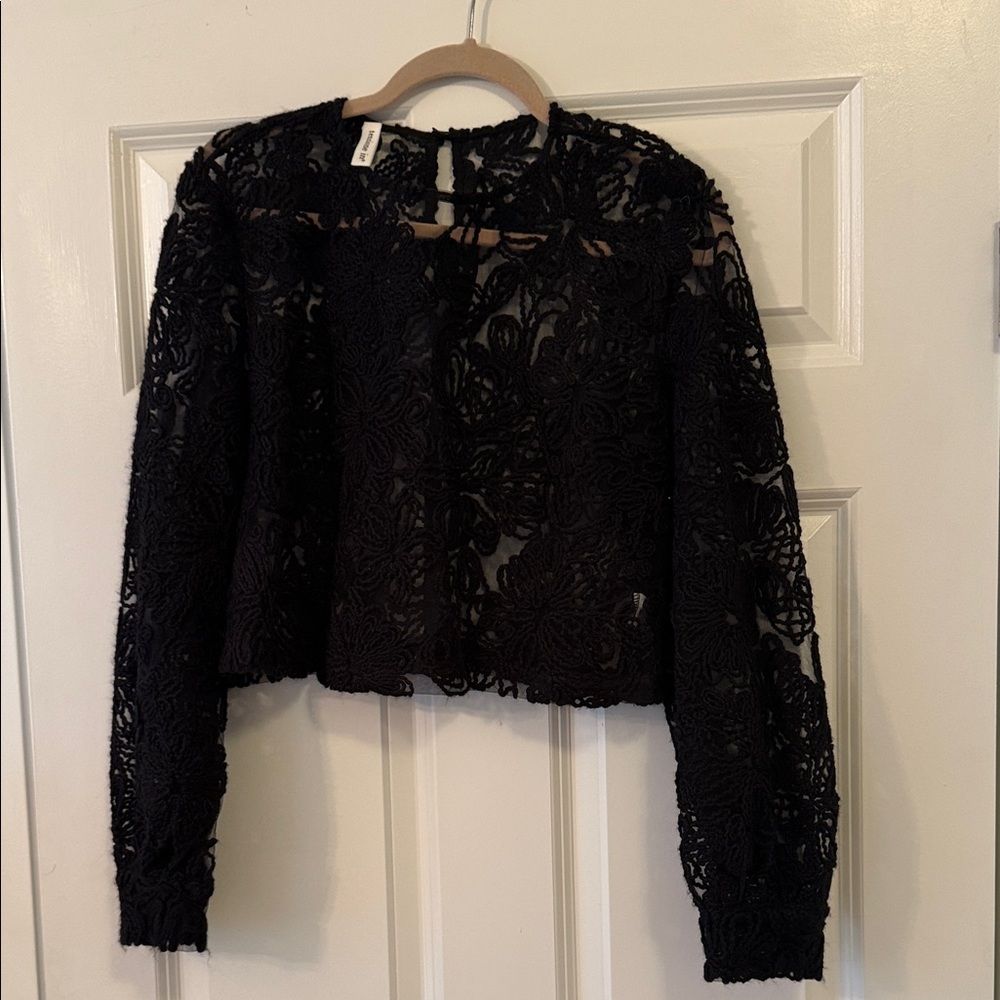 Chic Black Lace Blouse for Women